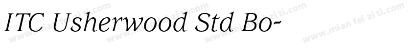 ITC Usherwood Std Bo字体转换
